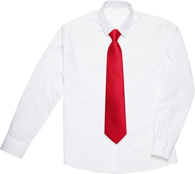 DiBanGu 2PCS Set for Father and Son Tie Silk Mens and Boys Adjustable Necktie & Pocket Square Cufflinks Kids Pre-tied Necktie - Image 3